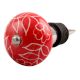 Red Leaf Floral Ceramic Wine Stopper